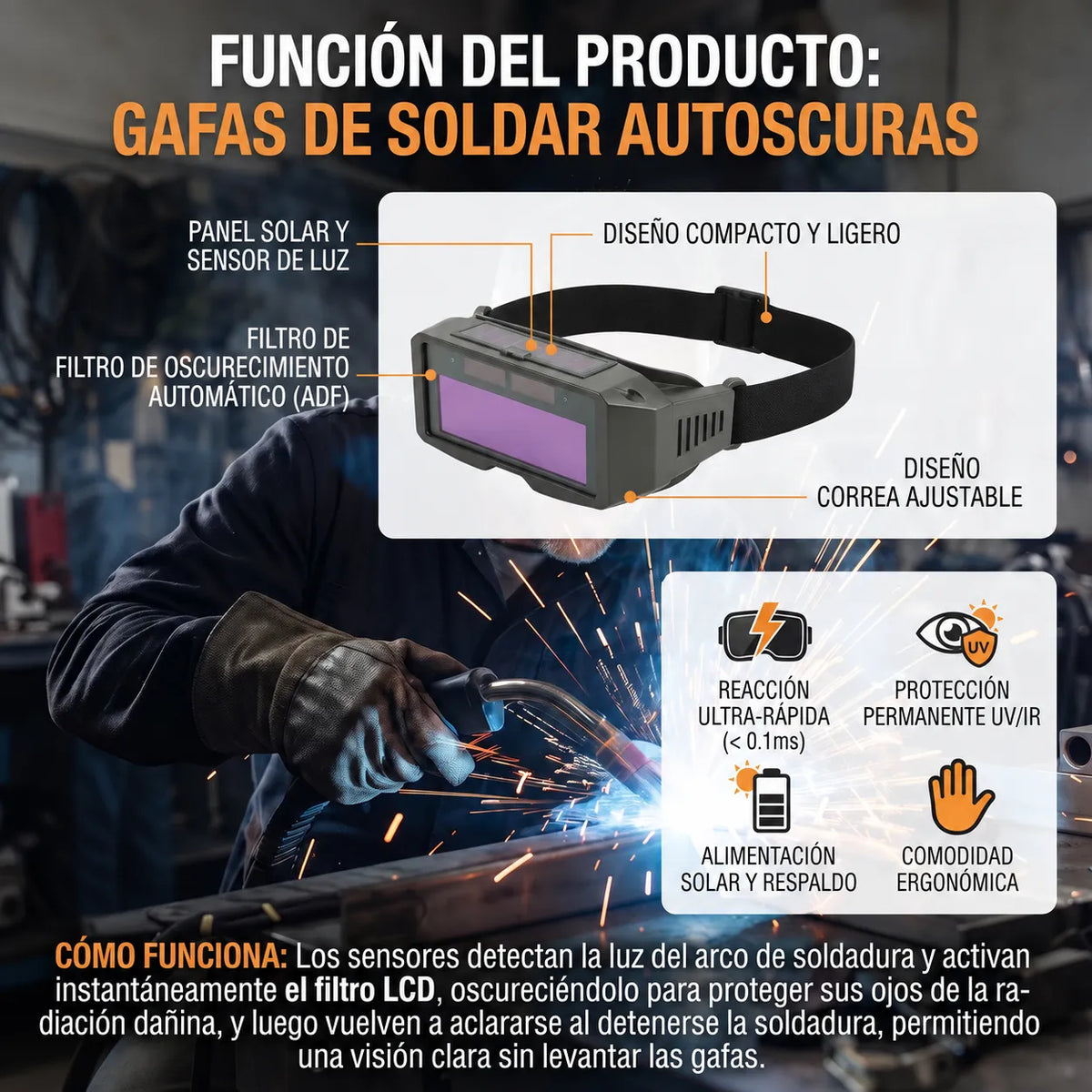 Lentes de Soldadura con Oscurecimiento Automático 💥💥