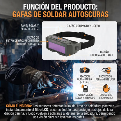 Lentes de Soldadura con Oscurecimiento Automático 💥💥
