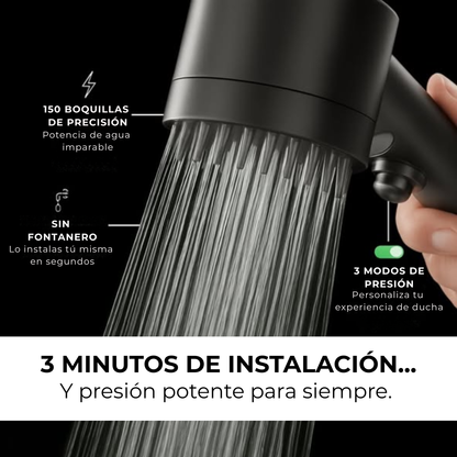 Aquapure Cabezal de Ducha con Filtro de 12 Etapas y 4 Modos